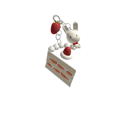 Cute Strawberry Cake Keychain 🍓