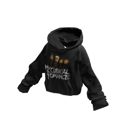 MARCHÉE - Washed Black Parody Boxy Hoodie