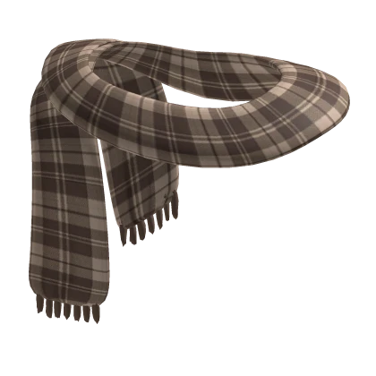 cute loose mori kei igari plaid scarf brown