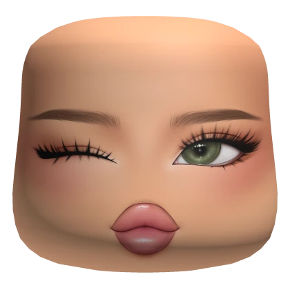 Preppy Girl Cold Blush Cute Face Makeup Mask Green