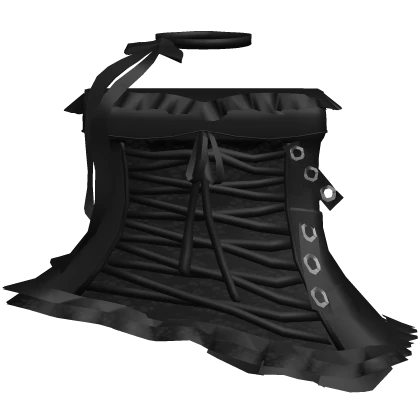 🤍 laced up gothic pretty ruffle dress black