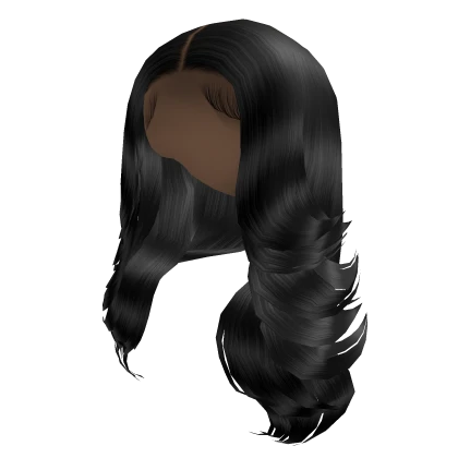 Middle Part Layered Hair [Black]