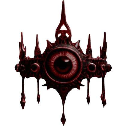 Sinister Red Gothic Royal Staring Eye Crown