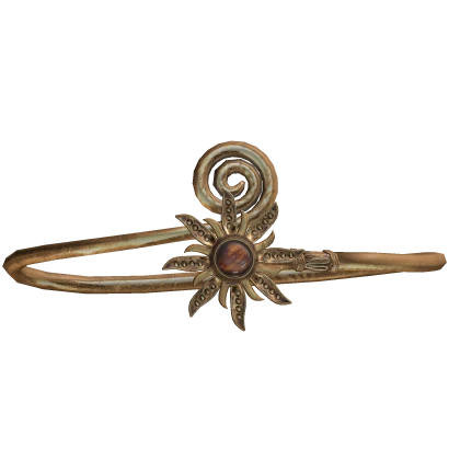 Gold Sunburst Bohemian Arm Cuff Band [3.0] left