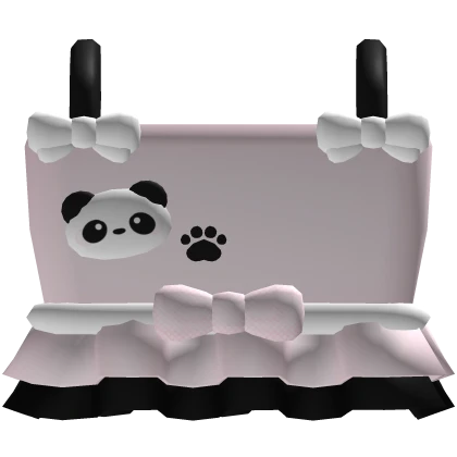 ୨୧ cutecore kawaii panda pet ruffled dress w/ bow
