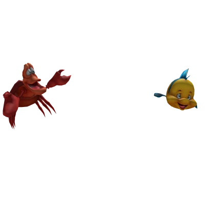 Princess Ariel's Friends Sebastion and Flounder 
