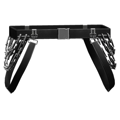 Reflective Chained Suspenders (Ver.2) - Silver