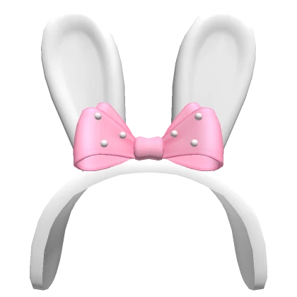 White Bunny Headband