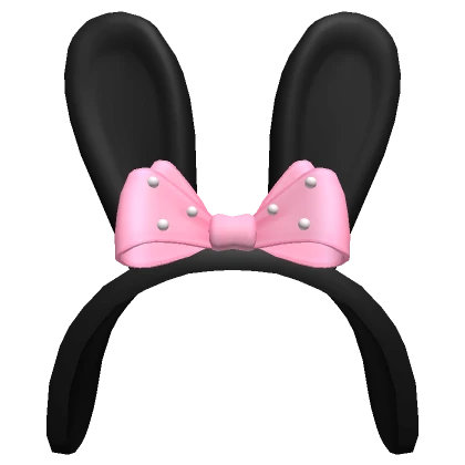 Black Bunny Headband