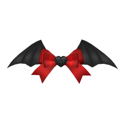 Red Bat Hair Bow