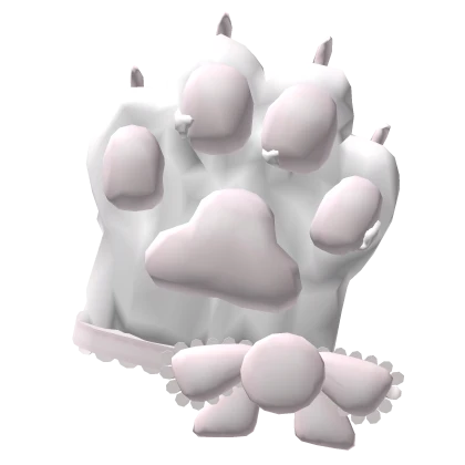 ꒰┊cute paw clip with claws and bow