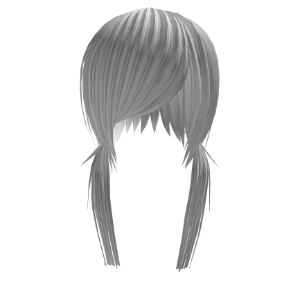 Sidepart Anime Doll Pigtails (White)