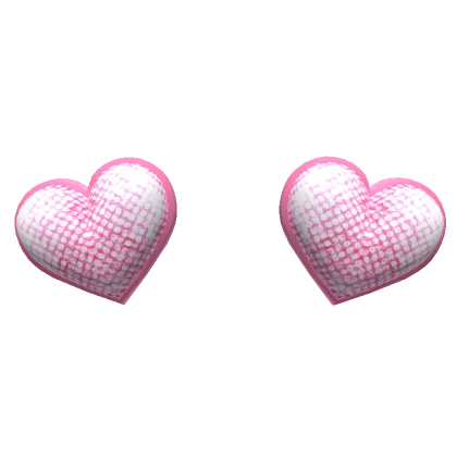 Sequin Heart Ears - pink