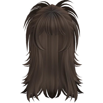 (PBR) ☆ Y2K Spikey Half Up Hair (Brown)