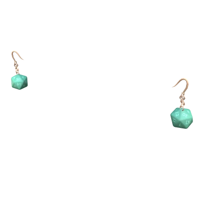 D20 Dice Earrings (Green)