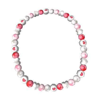 Valentines Pearly Bead Necklace - 3.0