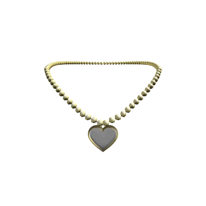 3.0 Cute Gold White Heart Necklace