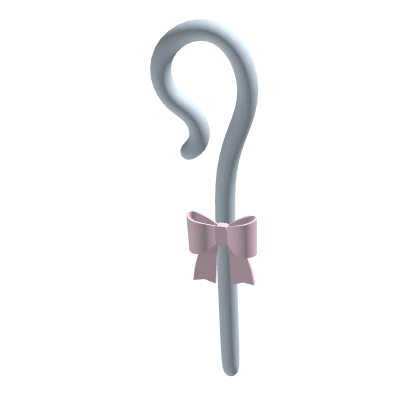 cute blue staff pink bow (holdable)