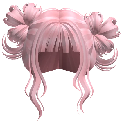 Fluffy Tilted Messy Buns (Pink)