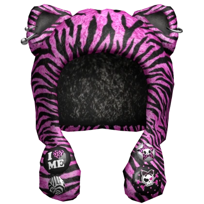 Scene Pink Zebra Hood