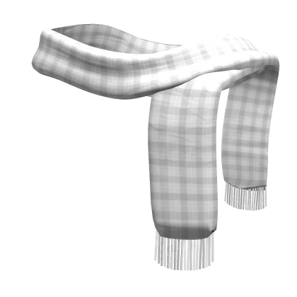 White Plaid Winter Scarf