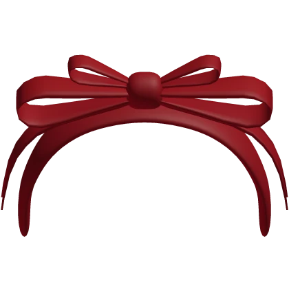 Headband Dark Red Double Bow Stylish Kawaii Chibi