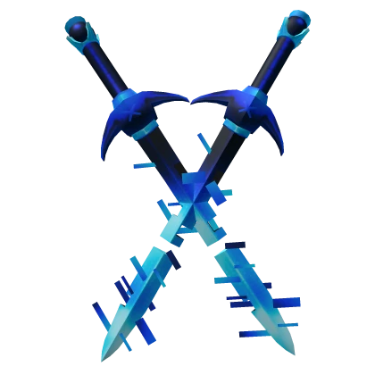 Dual Blue Daemonshank Sword