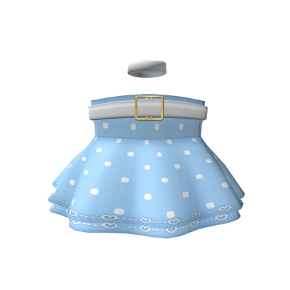 💟🎀3.0 Blue Retro Polka Dot Dress w collar