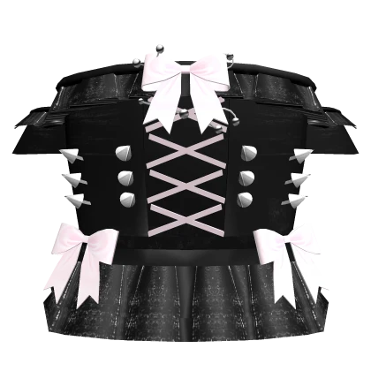 🤍 goth angel spiked dress black & pink
