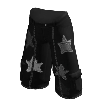 Black Y2K Baggy Shorts