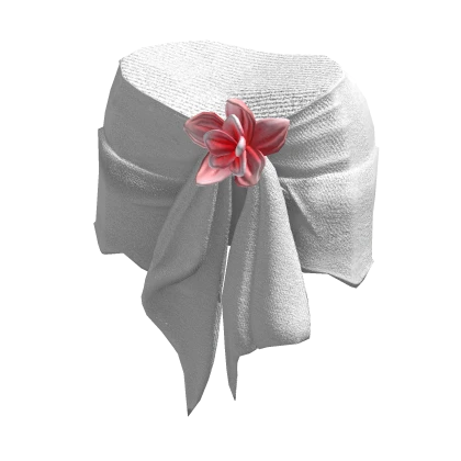Summer Red Hibiscus Flower Vacation Skirt