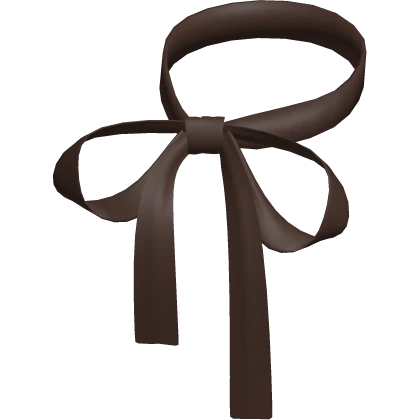 Neck Ribbon Bow Brown Satin Cutesy Dolly Pony Cute