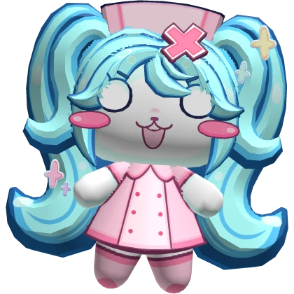 (WAIST)  Miku Nurse Bunny Plush 