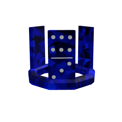 Blue Sparkle Time Domino Crown