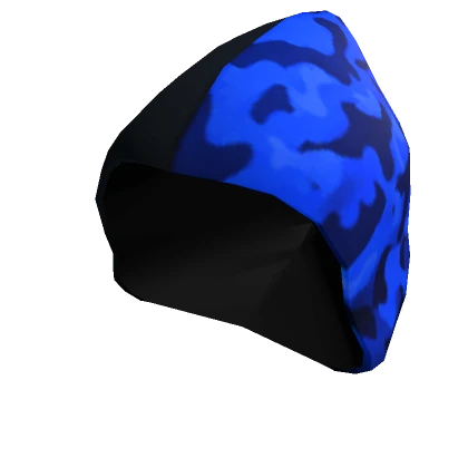 Blue Half Camo Hood