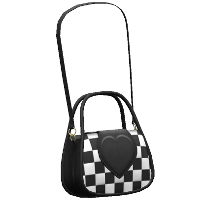 Y2K Black Heart Bag Purse 