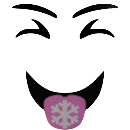 Funny Catching Snowflakes Face