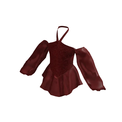 ♡ Princess Puffy Arms Dress - Red