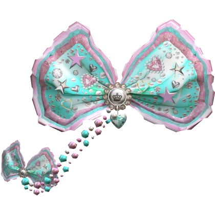 Gyaru Hime Agejo Kawaii Ruffle Bow Pink Turquoise