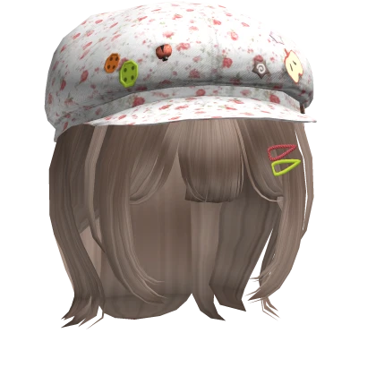 ♡ Milktea Short Hair & Igari Mori Kei Floral Beret