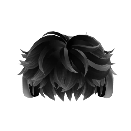 Black & White Fluffy Cool Boy Hair w/ Headphones