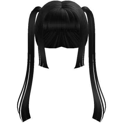 ♡ pretty hime long idol pigtails - black ♡