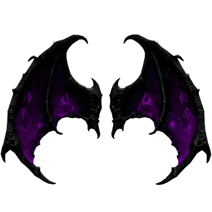 Violet Purple Pink Flame Demon Dragon Wings