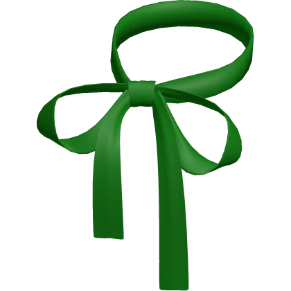 Neck Ribbon Bow Green Satin Cutesy Dolly Pony Cute