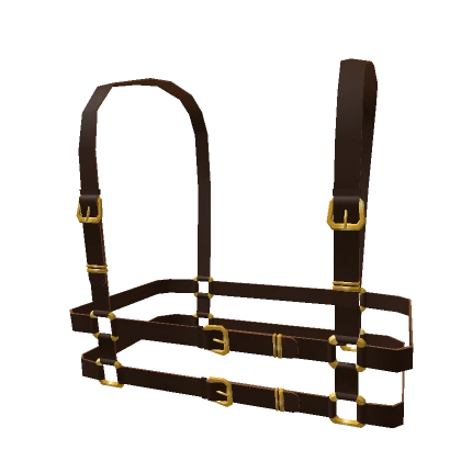 Brown Body Harness With Gold Details 3.0