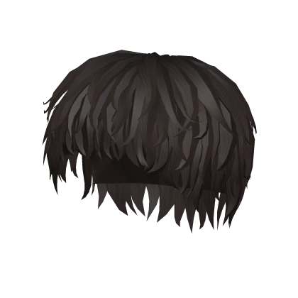 🐻Dark Brown Messy Wavy Punk Mod Cut Hair🐻