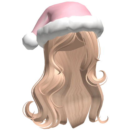 ♡ christmas silky hair with santa hat in blonde