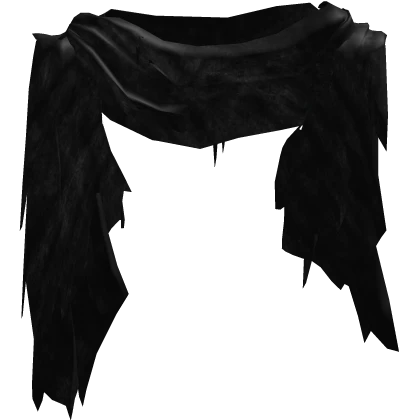 Grunge Ripped Black Scarf
