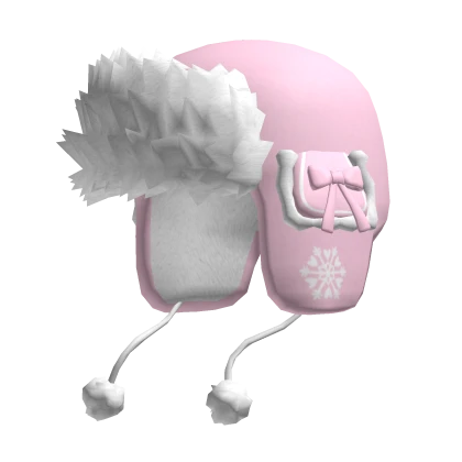 Light Pink Fuzzy Christmas Ushanka