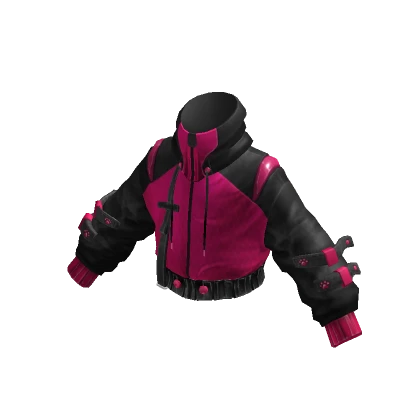 Stylish Samurai Jacket Hotpink